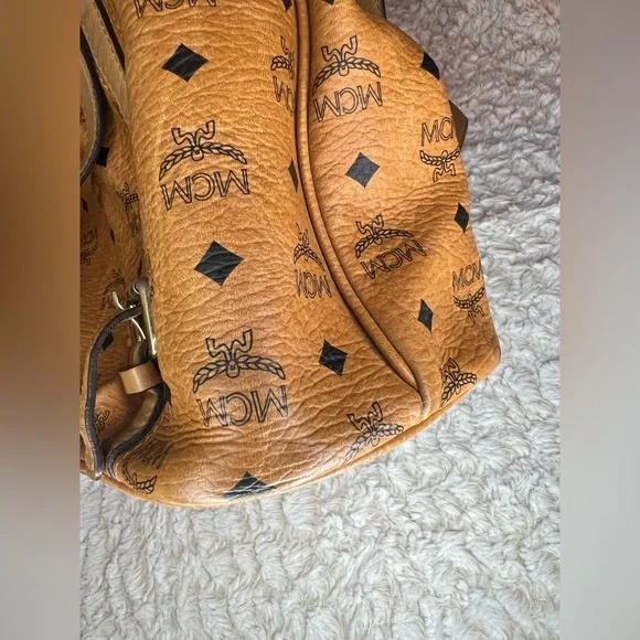 Authentic MCM Cognac Visetos 2 way Bag